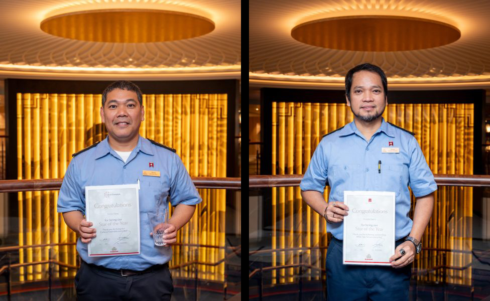 Cunard honors two outstanding crew members with Star of the Year